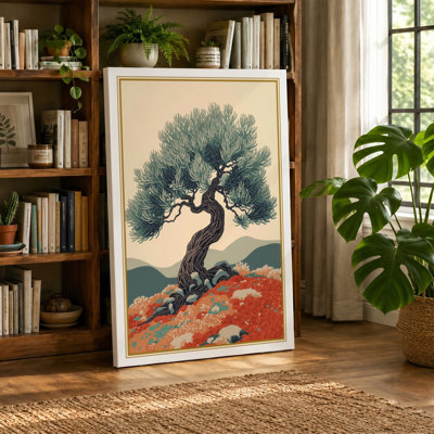 Ancient Olive Tree Japandi - Wrapped Canvas