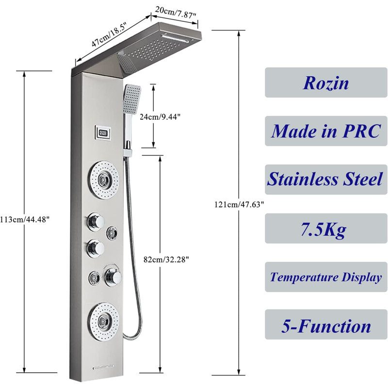 Troutt Shower Tower Panel