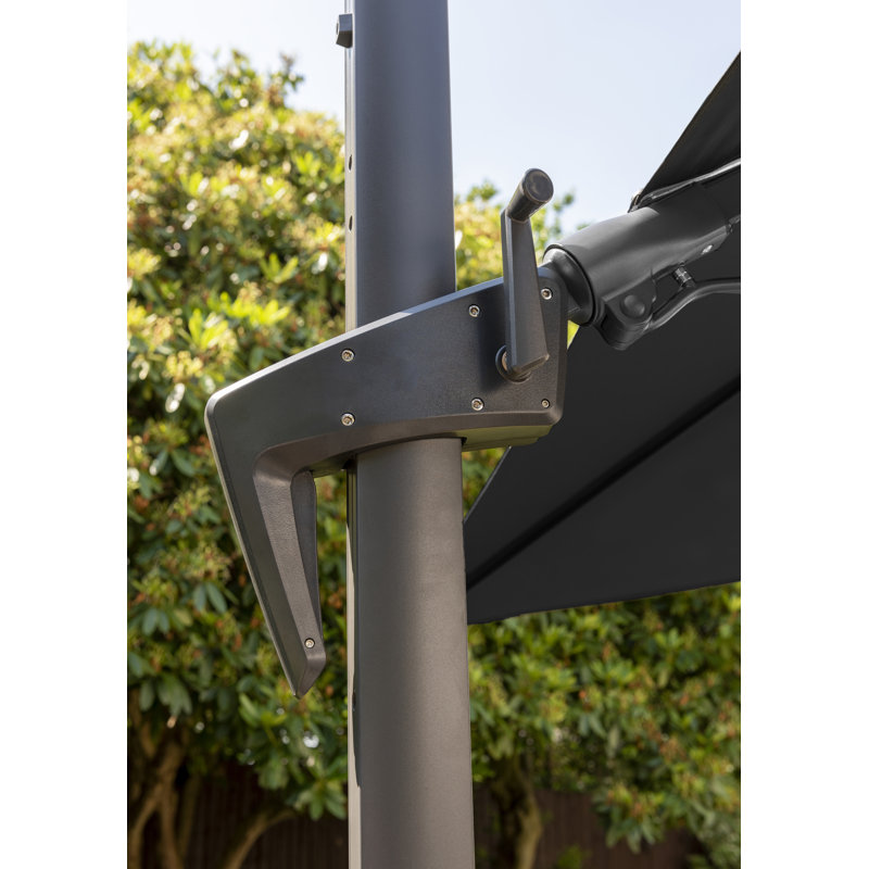 Aabid Royce Executive 3m Square Cantilever Parasol, Carbon