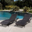 Chaise longue d'extérieur moderne moderne en poly