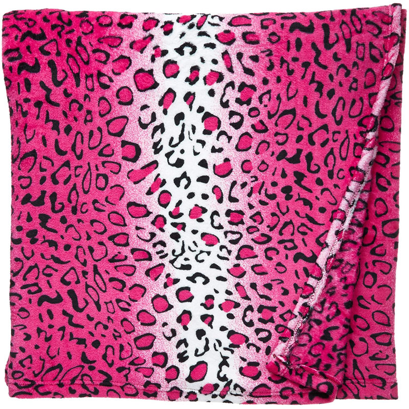 Couverture luxueuse à imprimé zébré, Rose, Très grand