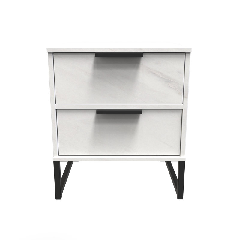 Turah 2 Drawer Bedside Cabinet (Ready Assembled)