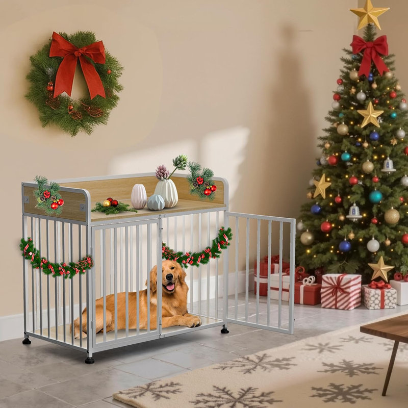 Caisse pour chien en bois, Blanc