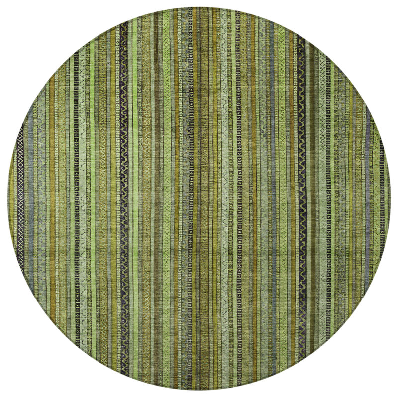 Tapis intérieur lavable rayé 8 pi