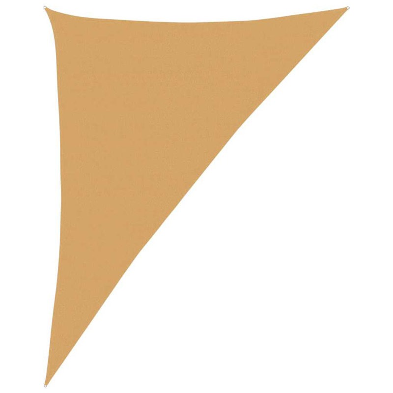  Sunshade Sail 160 G/M² Triangular Sand 4X5x6.8 M HDPE