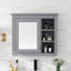 Pharmacie avec miroir et tablettes réglables, rangement mural-1334556494