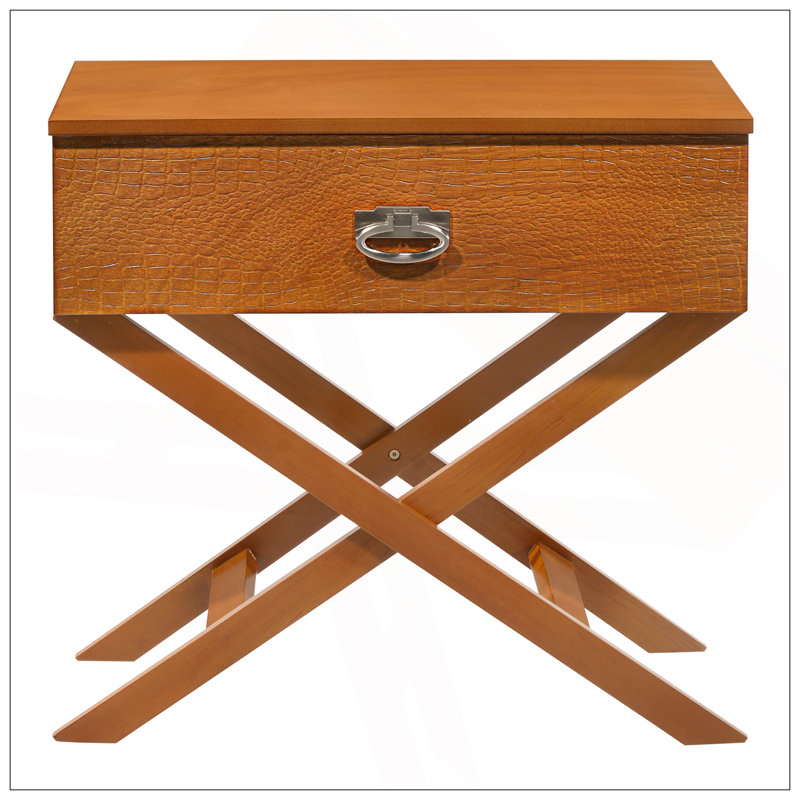 Élégante table de chevet blanche moderne avec ports de chargement USB et tiroir spacieux pour plus de commodité et de rangement