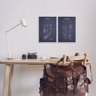 Ensemble de 2 pièces d'art mural Rocket