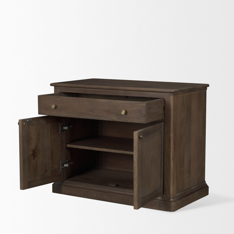 Braxton Rectangle Accent Cabinet, Dark Brown