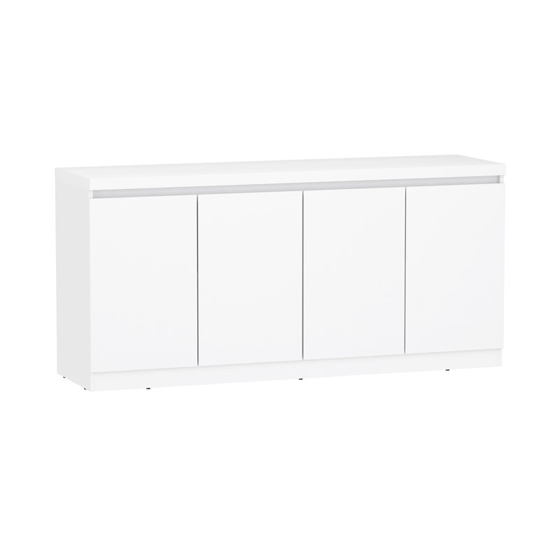 Griffin 62" Modern 6-Shelf Sideboard in White, White