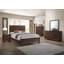 Ensemble de chambre à coucher 2 pièces avec table de chevet brun moyen Georgietta-75990842