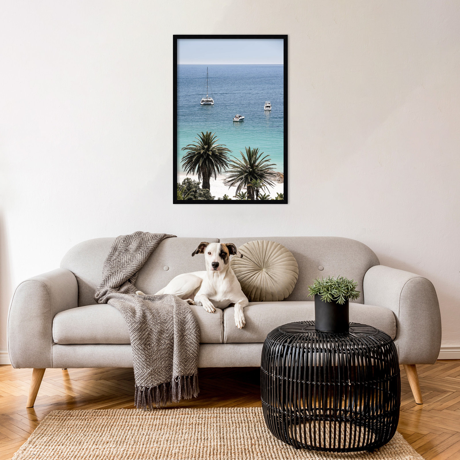 Rothschild "Camps Bay Beach" Print, Black, 33" H x 23" W