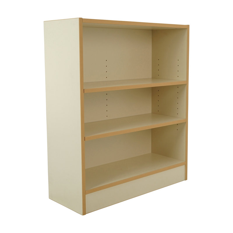 Bibliothèque à 3 tablettes en stratifié - amande / érable, 36 po