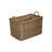 Large Rectangular Hessian Lined Wicker Storage Basket