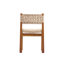Ensemble repas 5 pièces en bois d'acacia avec osier tissé à la main Capri-125585654