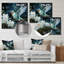 Art floral mural vert avec colibri dansant vert-545827707