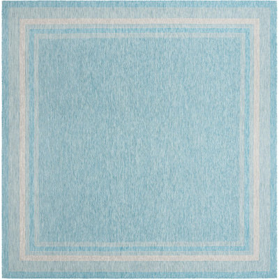 Tapis extérieur d'extérieur couleur turquoise