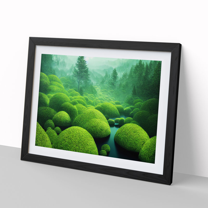 Euphoric Forest - Framed Print, Black, 46cm H x 64cm W x 2cm D