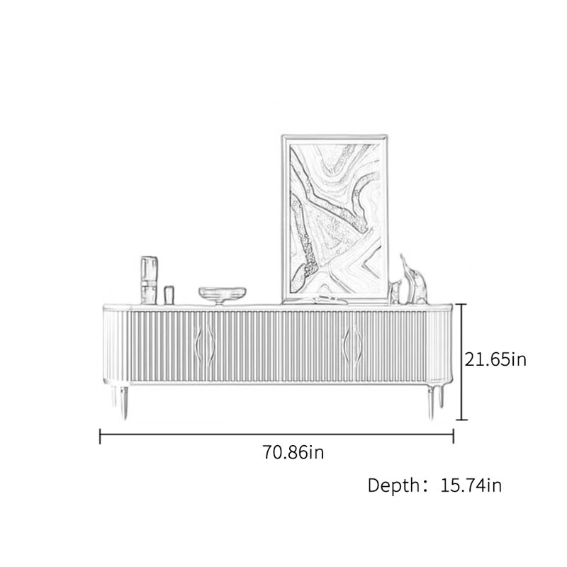 Light luxury high-end design sense TV cabinet, 70.86''