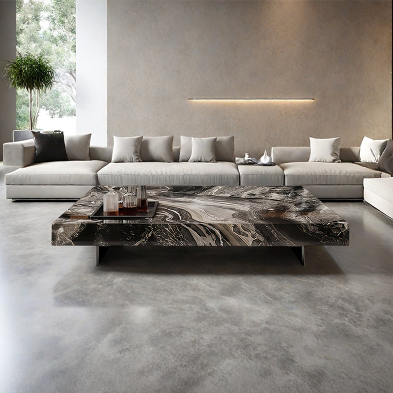 Light luxury and simple marble coffee table
