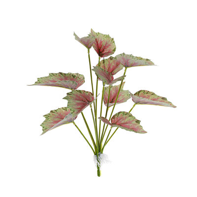 Plastic Simulation Maple Or Taro Leaf Faux Plant Without Pot 13.7"X11" Realistic Artificial Plant Fake Plant Indoor Outdoor Home Decoration, B3