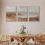 «Coastal Cliff Peaceful Seashore Landscape, Naturalistic Style Nature Wilderness Illustration Decor», 3 pièces-98249643-98249647