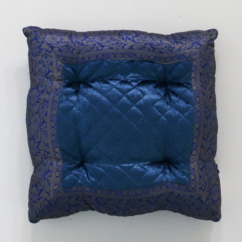 Coussin de sol Amar, 18 po x 18 po, Bleu royal