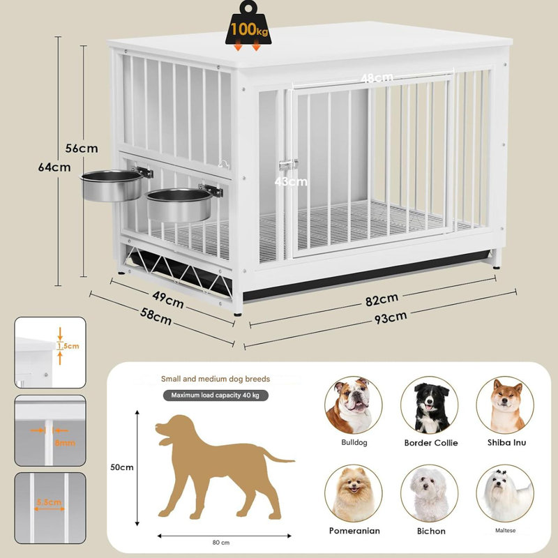 Furniture Style Crate, White