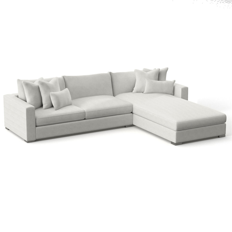 Helena Upholstered L-Shaped Sectional Right Hand Facing, Dorado Snow Crypton® Chenille 5558-000