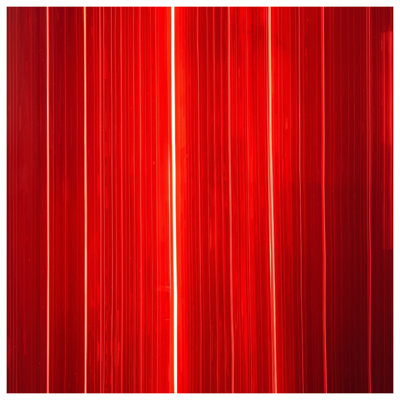 Red Vertical Lines Bath Mat