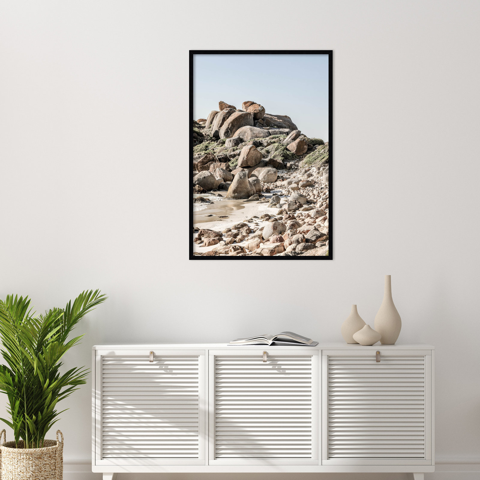 Paisely "Boulder Beach No 2" Print, Black, 41" H x 28" W