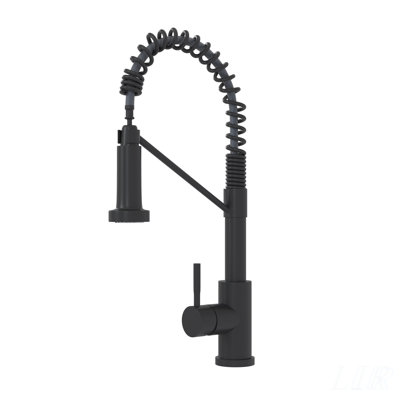 Bothwa Home CUPC Certified 19" Single Handle Kitchen Faucet (Matt Black Finish)