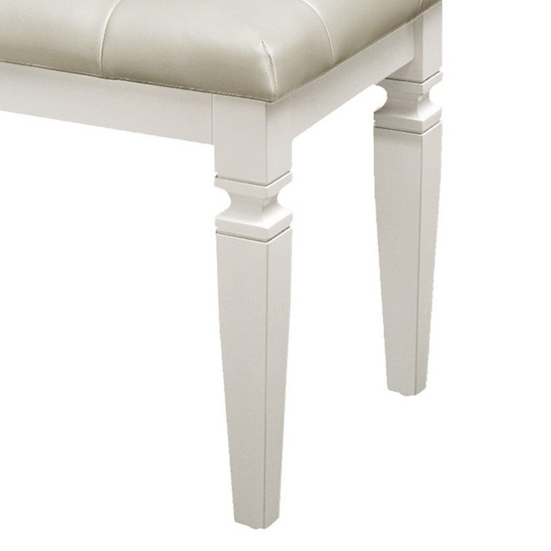 Banc rembourré en similicuir Lura