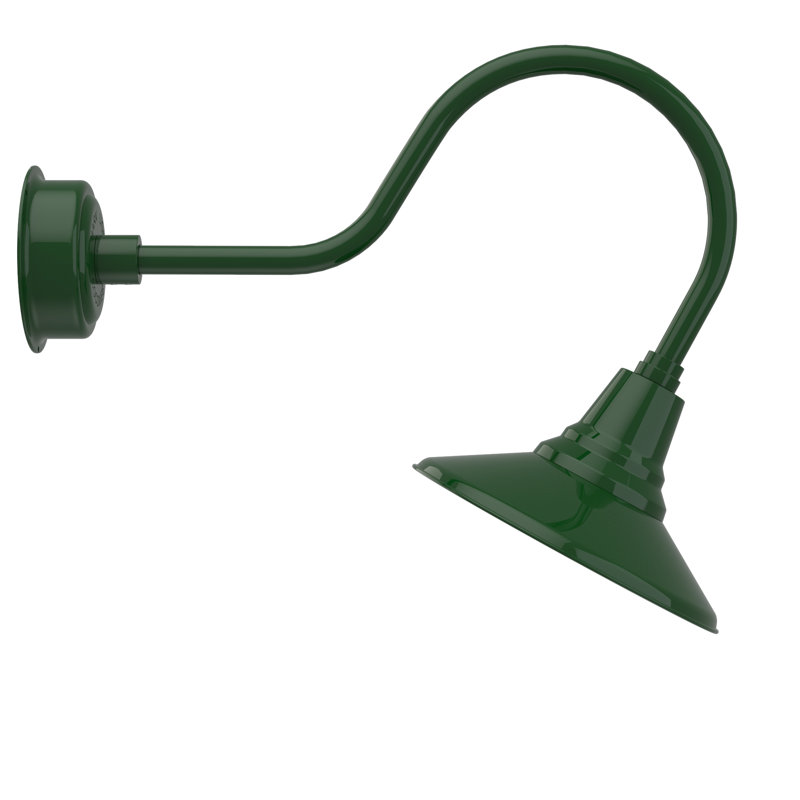 Luminaire de grange d’extérieur à del Albali, H 8po x l 12 po x P 12 po, Vert rétro