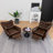 Genuine Leather Swivel Wingback Recliner(Set Of 2)-707884898