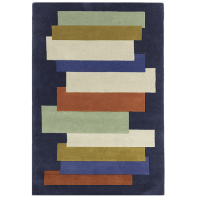 Gina Geometric Wool Hand Tufted Area Rug