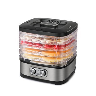 CHK Series COMMERCIAL CHEF Food Dehydrator with 5 Adjustable Height Trays, Stainless Steel