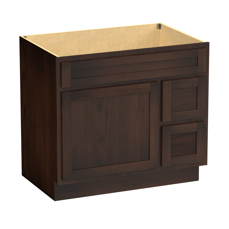 Base de meuble-lavabo simple 36 po seulement, Brun