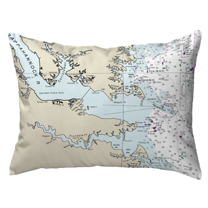  Housse de coussin rectangulaire d'extérieur Chesapeake Bay, Va