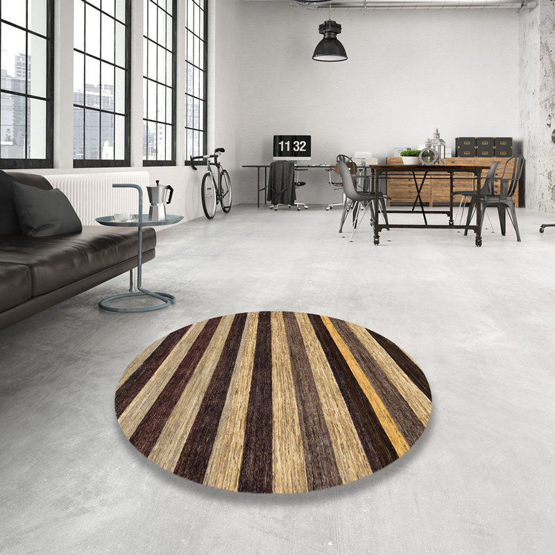 Tapis abstrait moderne 115, Rond 8 pi