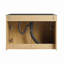 Meuble-lavabo mural avec lavabo en acier inoxydable et drain flexible, porte à fermeture en douceur