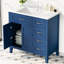 Meuble-lavabo moderne 36 po avec lavabo en céramique, tiroirs à fermeture en douceur et structure en bois massif résistant à l'eau - Certifié CARB-1062583853