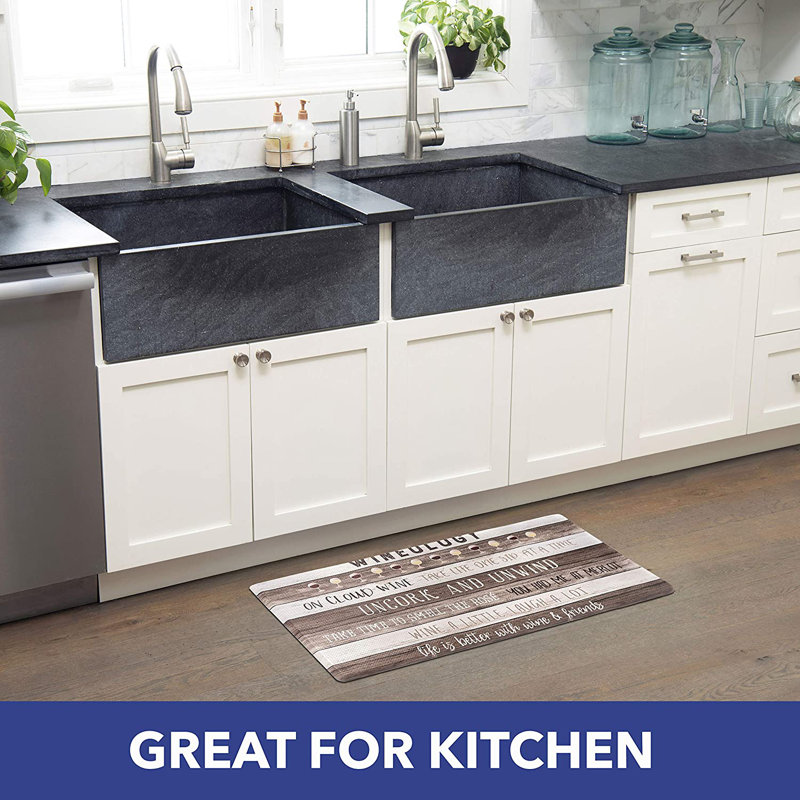Tapis de cuisine anti-fatigue 20 po x 36 po résistant aux taches et à l'huile