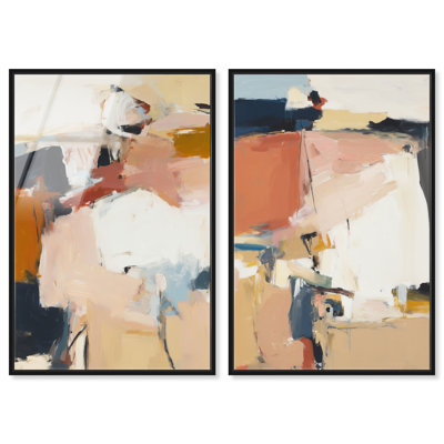 Ensemble de décorations murales de bureau à imprimé acrylique Gentle Colors, prêt à être accroché