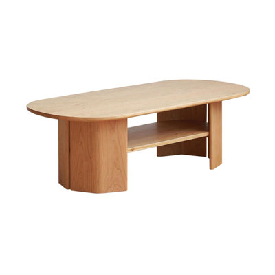 Cherry Solid Wood Oval Coffee Table