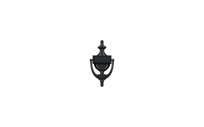 Victorian Brass Door Knocker, Black