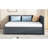 Full Size Daybed With Linen Fabric And 2 Storage Compartments, Gray. Bed Frame Without Box Spring For A Comfortable Sleep Area Gray Upholstery. Robust Your Comfort-1249644609
