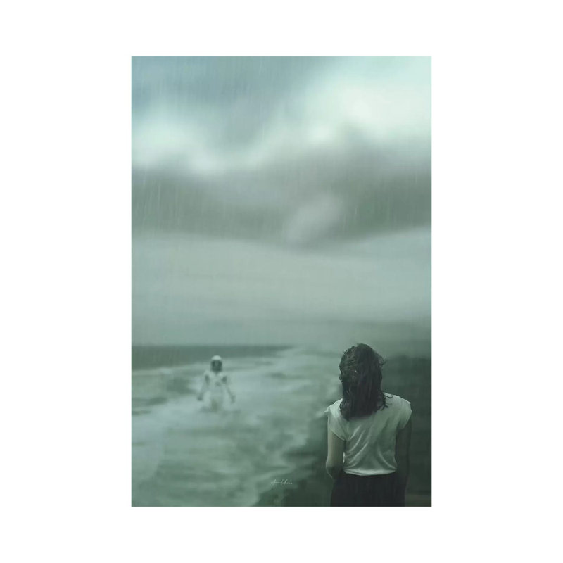 Waiting by Rob Hakemo - Print on Canvas, Wrapped Canvas, 66.04 cm H x 45.72 cm W x 1.91 cm D