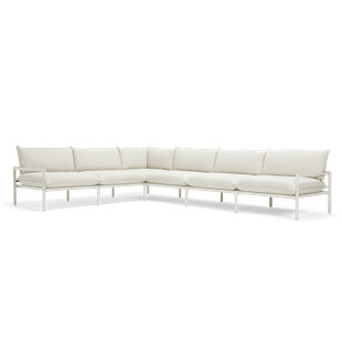 Canapé modulaire d'extérieur 136 po avec coussins Sunbrella