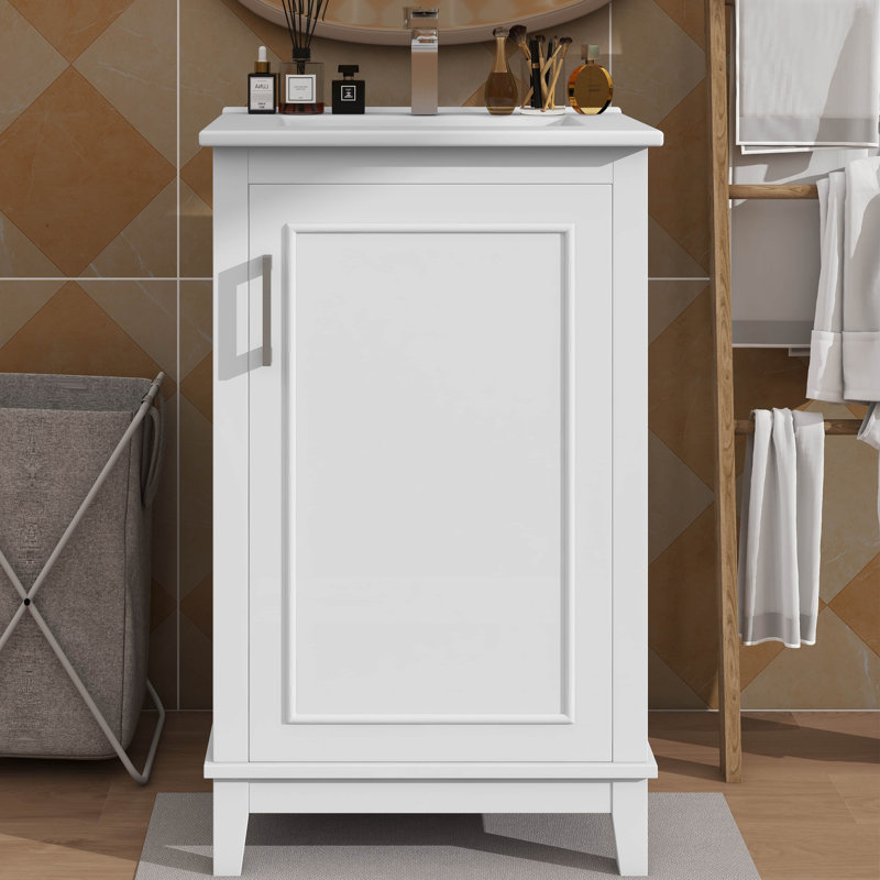 Ensemble de meuble-lavabo classique et lavabo en céramique Classic, Blanc